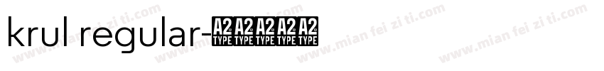 krul regular字体转换